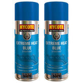 2X Hycote Extreme Heat Blue Spray Paint 400ml Spray Paint